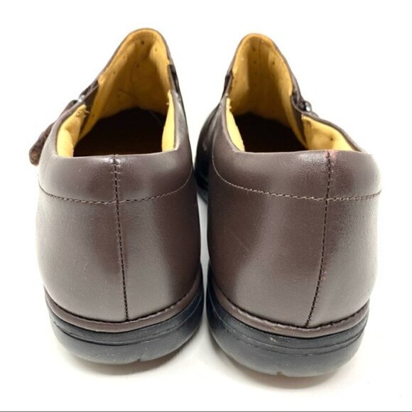 Clarks Un Casey Dark Brown Leather comfort loafer shoes NARROW - Picture 5 of 9